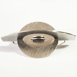 Elizabeth Garvin sculptural brooch silver art pin modern modernist art